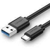 Cablu de date Ugreen US184, USB 3.0 - USB-C, 1m, Black