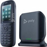 Telefon Fix Wireless Poly, 3.5mm jack, Black + Baza de incarcare, DECT, Black