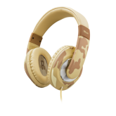 Casti cu microfon Trust Sonin Kids, 3.5mm jack, Desert camo