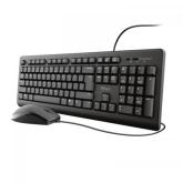 Kit Trust Primo 23970 -  Tastatura, USB, Black + Mouse Optic, USB, Black