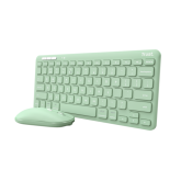 Kit Wireless Trust LYRA - Tastatura Bluetooth/USB Wireless Green + Mouse Optic, USB Wireless, Green