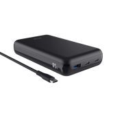 Baterie portabila Trust Laro, 100W, 2 x USB-C, 1 x USB, Black