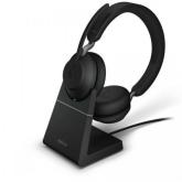 Casti cu microfon Jabra Evolve2 65, Link380c MS Stereo Stand, Black