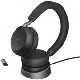 Casti cu microfon Jabra Evolve2 75 UC Stand, USB-A, Black