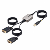 Cablu Serial Startech 2P6FFC-USB-SERIAL, 2x USB male - 2x VGA male, 4m, Black