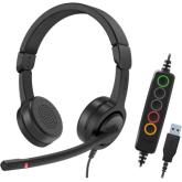 Casti cu microfon Axtel Voice UC40 duo NC, USB-A, Black