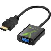 Adaptor Techly 301658, HDMI male - VGA female, Black