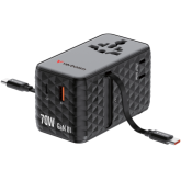 Incarcator retea Verbatim GaN III, 1 x USB-A, 1 x USB-C, 70 W, Black