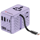 Incarcator retea Verbatim Charge n Travel, 2 x USB-A, 2 x USB-C, 100 W, Purple