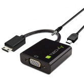 Adaptor Techly 302921, Mini HDMI-C - VGA + 3.5mm jack + micro USB