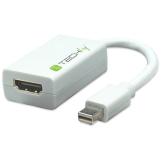 Adaptor Techly 304239, Mini DisplayPort malle - HDMI female, 0.15m, White