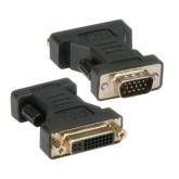 Adaptor Techly 304451, DVI female - VGA male, Black