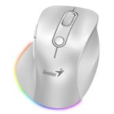 Mouse Optic Genius Ergo 9000S Pro, USB Wireless/Bluetooth, Pearl White