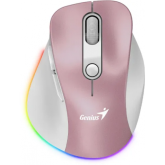 Mouse Optic Genius Ergo 9000S Pro, USB Wireless/Bluetooth, White-Pink