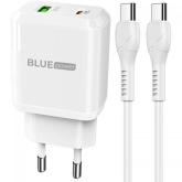 Incarcator retea Blue Power BCN5, 1x USB, 1x USB-C, 3A, White