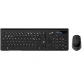 Kit Wireless Genius SlimStar 8230 - Tastatura, USB Wireless/Bluetooth, Black + Mouse, Optic, USB Wireless/Bluetooth, Black