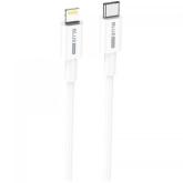 Cablu de date Blue Power BBX36, USB-C - Lightning, 1m, White