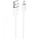 Cablu de date Blue Power BM2BX14 LinkJet, USB - microUSB, 2m, White