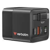 Incarcator retea Verbatim 32217, 2 x USB-C, 1 x USB-A, 20V, 3.25A, 65W, Black