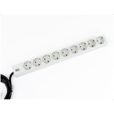 PDU Bachmann 333.401, 9x Schuko, White