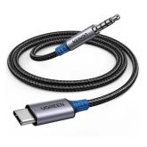 Cablu audio Ugreen CM734, USB-C male - 3.5 mm jack male, 1 m, Black