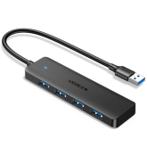 Hub USB Ugreen CM219, 4 x USB 3.2 gen 1, Black