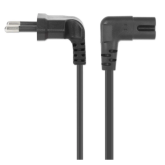 Cablu alimentare Manhattan 356862, C7 - CEE 7/16, 2 m, Black