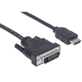 Cablu Manhattan 372503, HDMI male - DVI-D male, 1.8 m, Black
