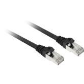 Patch Cord Sharkoon, S/FTP, Cat. 7a, 1 m, Black