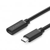 Cablu de date Ugreen ED008, USB-C female - USB-C male, 0.5m, Black