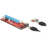 Riser Card Delock 41423, PCI Express x1 - 1x USB 3.0