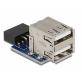 Adaptor Delock 41825, USB pin header female - 2 x USB 2.0 female