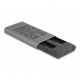 Rack SSD Delock 42027, USB-C, M.2, Black