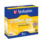 Pachet DVD-RW Verbatim 43229 Matt Silver Surface, 4X, 4.7GB, 5buc