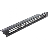 Patch Panel Delock 43277, 24 porturi, 19inch, Black