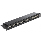 Patch Panel Delock 43298, 19inch, 1U, 24 porturi, Cat6, STP, Black