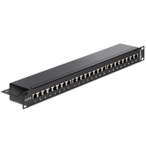 Patch Panel Delock 43298, 19inch, 24 porturi, Black