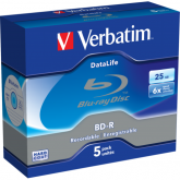 Pachet Blu-Ray R Verbatim 43836 White Blue Surface, 6X, 25GB, 5buc