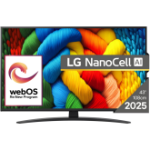 Televizor LED NanoCell LG Smart 43NANO81A3A, Seria NANO81, 43 inch, Ultra HD 4K, Black
