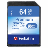 Memory Card SDXC Verbatim Premium 64GB, Class 10, UHS-I U1, V10