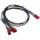 Patch Cord FIbra Optica Dell 470-ABQF, QSFP28 - 4x SFP28, 2 m, Black