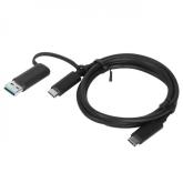 Cablu Lenovo 4X90U90618, USB-C - USB-C + USB-A, 1m, Black