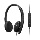 Casti cu microfon Lenovo 4XD1M45626, USB-C/A, Black