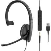 Casca cu microfon Sennheiser by Epos Adapt SC 135, 3.5mm jack/USB, Black