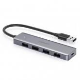 Hub USB Ugreen CM219, 4x USB 3.2 gen 1, 0.15m, Gray
