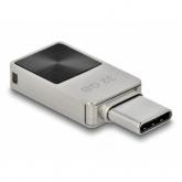 Stick Memorie Delock 54083, 32GB, USB-C, Silver-Black