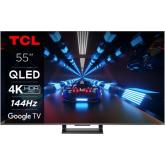 Televizor LED TCL Smart 55C735 (2022) Seria C735, 55inch, Ultra HD 4K, Gray