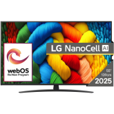 Televizor LED NanoCell LG Smart 55NANO81A3A, Seria NANO81, 55 inch, Ultra HD 4K, Black