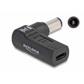 Adaptor Delock 60008, 7.4x5.0mm male - USB-C female, Black