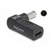 Adaptor Delock 60014, 6.0x4.3mm male - USB-C female, Black